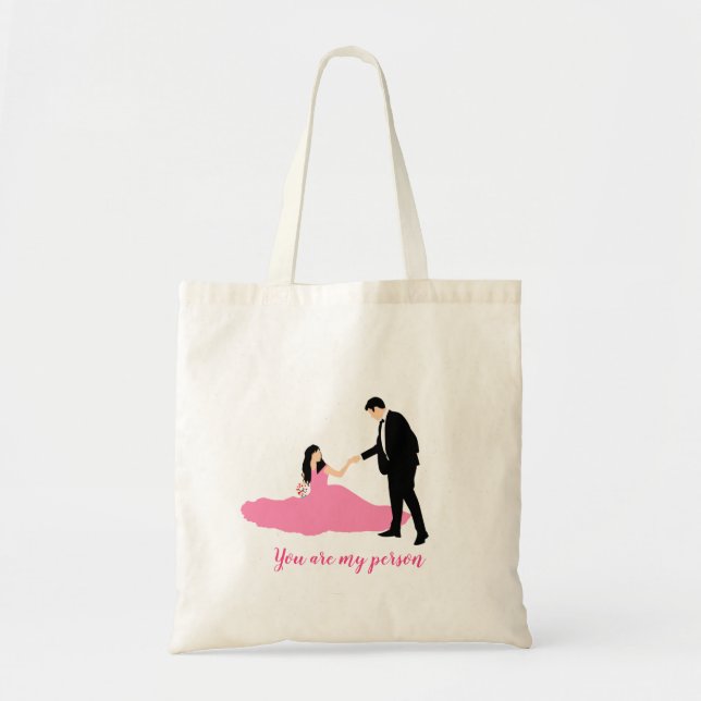 Cartoon couple wedding Tote Bag (Front)