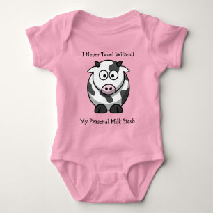 Cartoon Cow Baby Tee