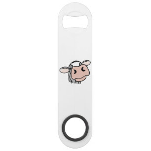 cartoon cow black white pink kiss grey farm animal