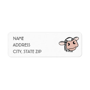 cartoon cow black white pink kiss grey farm animal