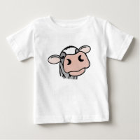 cartoon cow black white pink kiss grey farm animal