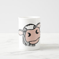 cartoon cow black white pink kiss grey farm animal