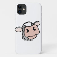cartoon cow black white pink kiss grey farm animal