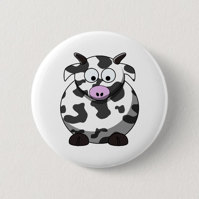 Cartoon Cow Button (Front)