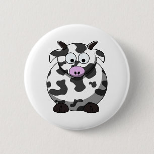 Cartoon Cow Button