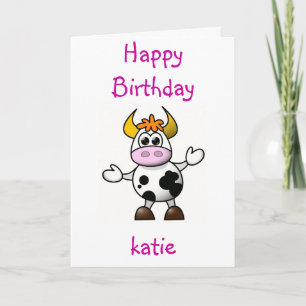 Cartoon Cow Card