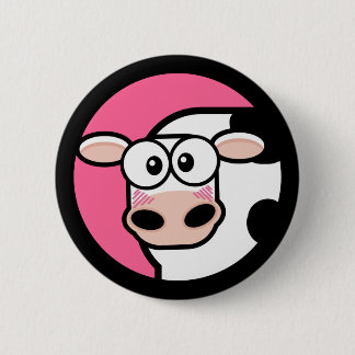 Cartoon Cow Customisable Button