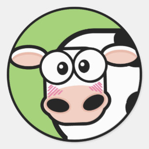 Cartoon Cow Customisable Sticker