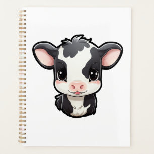 Cartoon cow illustration planner