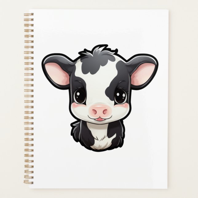 Cartoon cow illustration planner (Front)