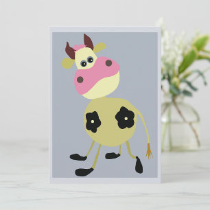 Cartoon Cow Invitation