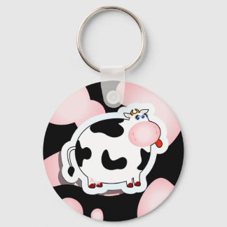 Cartoon cow, keychain
