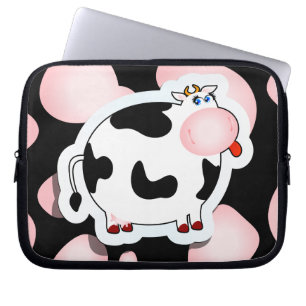Cartoon cow, laptop sleeve