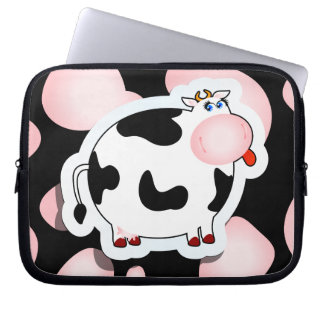Cartoon cow, laptop sleeve