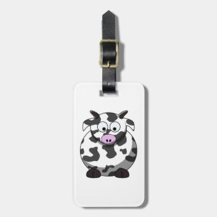Cartoon Cow Luggage Tag