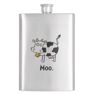 Cartoon Cow Moo Hip Flask