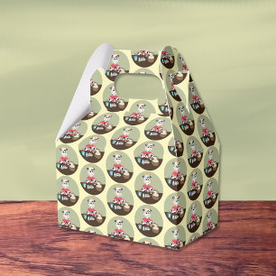 Cartoon cow painting Easter eggs pattern favour bo Favour Box