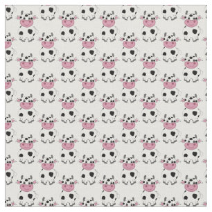 Cartoon Cow Pattern Fabric