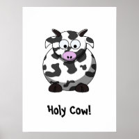 Cartoon Cow Poster