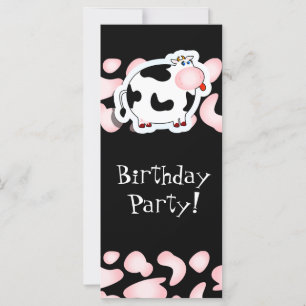 Cartoon cow, rack card