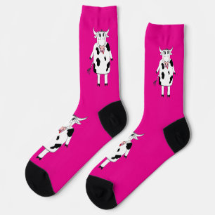 cartoon cow socks