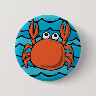 Cartoon Crab 6 Cm Round Badge