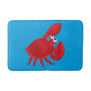 Cartoon crab bath mat