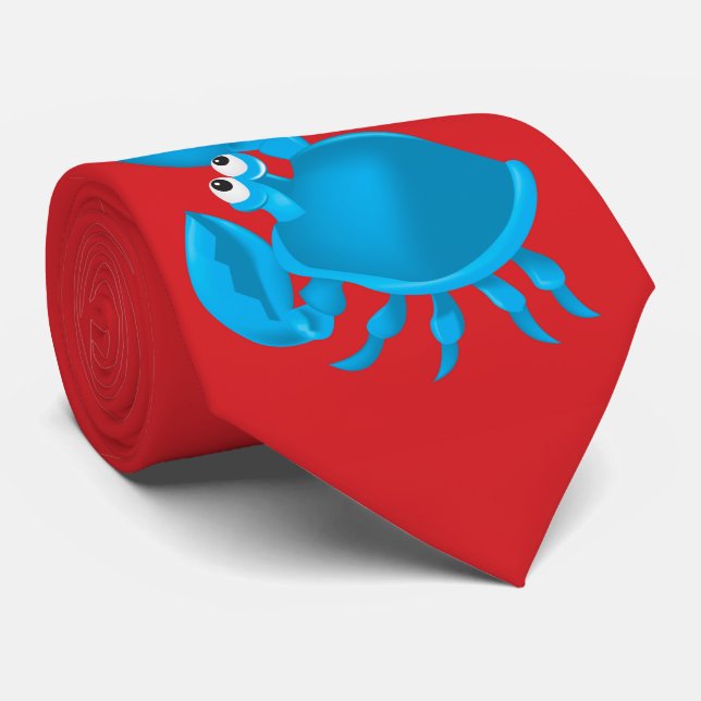 Cartoon crab tie (Rolled)