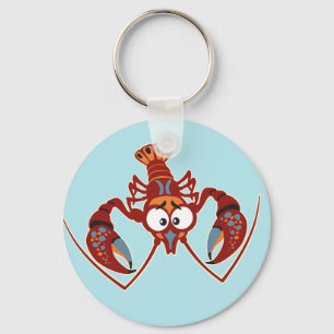 cartoon crayfish key ring