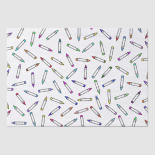 Cartoon Crayon Pattern Tissue Paper