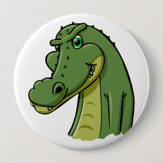 Cartoon Crocodile 10 Cm Round Badge