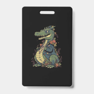 cartoon-crocodile-wearing-jacket-jacket-with-flowe ID badge