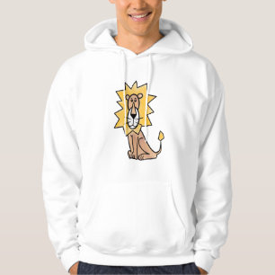 cartoon cute lion kids retro safari jungle animal  hoodie