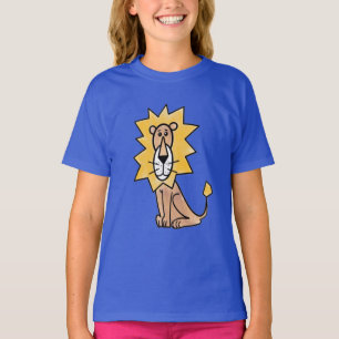 cartoon cute lion kids retro safari jungle animal  T-Shirt