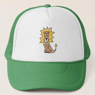cartoon cute lion kids retro safari jungle animal  trucker hat