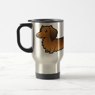 Cartoon Dachshund (longhair) Travel Mug