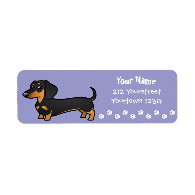 Cartoon Dachshund (smooth coat) (Front)