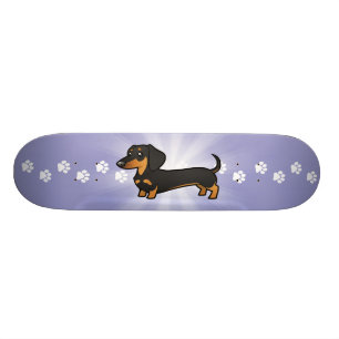 Cartoon Dachshund (smooth coat) Skateboard