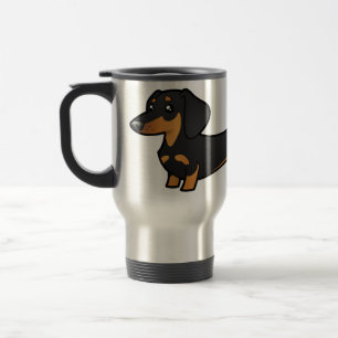 Cartoon Dachshund (smooth coat) Travel Mug