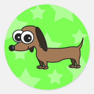 Cartoon Dachshund Stickers