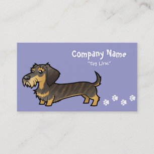 Cartoon Dachshund (wirehair) Business Card