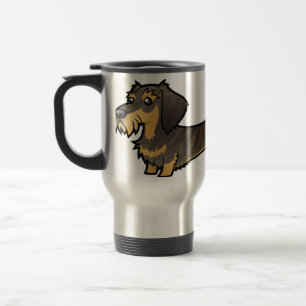 Cartoon Dachshund (wirehair) Travel Mug