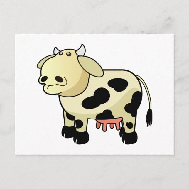 Cartoon Dairy Cow Postcard (Front)