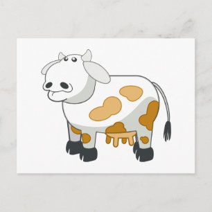 Cartoon Dairy Cow Postcard