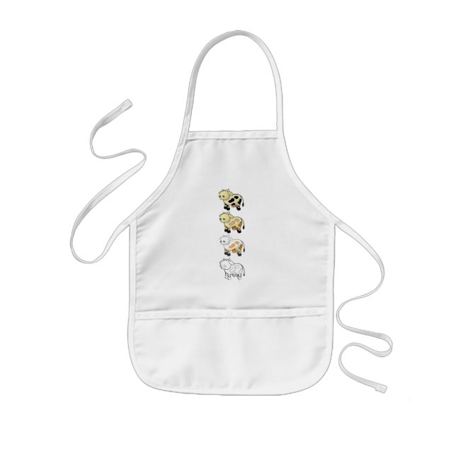 Cartoon Dairy Cows Apron (Front)