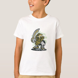 Cartoon Deep Sea Diver with Sword Tee