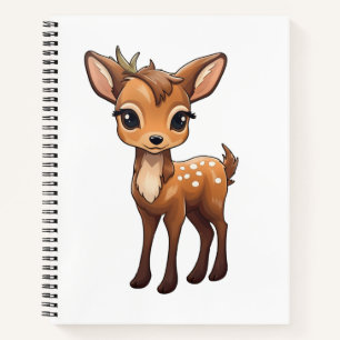 Cartoon deer illustration Notebook