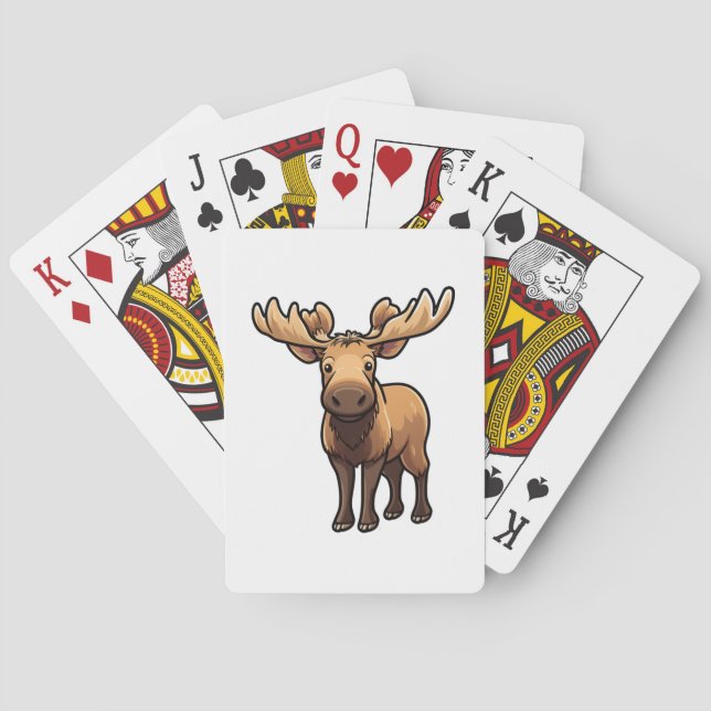 Cartoon deer illustration Playing Cards (Back)