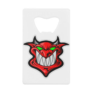Cartoon demon face head satan