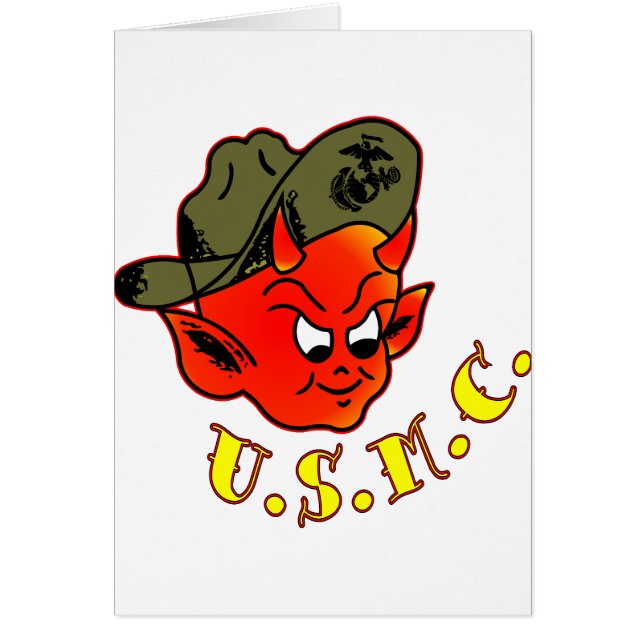 Cartoon Devil Marine Corps (Front)